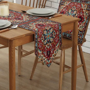 שטיח פרחים מרקם שולחן רץ עיצוב הבית ערב המפה מסיבת חתונה יוקרה שולחן רצים סידורי חדר האוכל