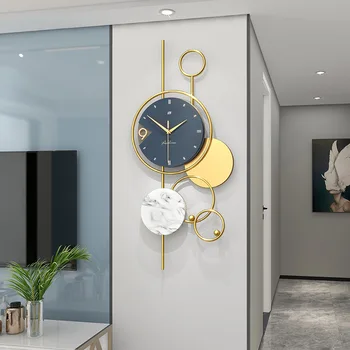 שעון קיר פשטות מודרנית בבית בסלון לתלות על הקיר ארט דקו אופנה יצירתיות מתכת אילם הסלון קישוטים
