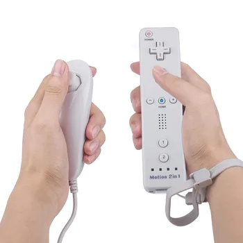 תנועה מובנה פלוס שלט אלחוטי Gamepad בקר Nintend Wii Nunchuck על Nintend Wii מרחוק Controle ' ויסטיק Joypad